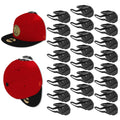 Hat Hooks for Wall,24 Pack Adhesive Hat Rack for Baseball Caps, Minimalist Baseball Cap Holder with2 Hanging Options, No Drill Hat Organizer Display for Door Closet, USA Patented, Black